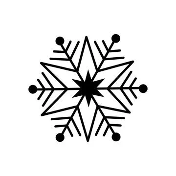 Snowflake icon. Editable vector pictogram isolated on white background. Trendy Stock Illustration