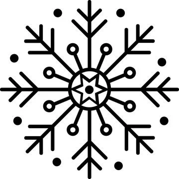 Snowflake icon. Editable vector pictogram isolated on white background. Trendy Stock Illustration
