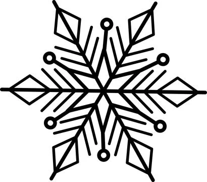 Snowflake icon. Editable vector pictogram isolated on white background. Trendy Stock Illustration