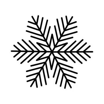 Snowflake icon. Editable vector pictogram isolated on white background. Trendy Stock Illustration