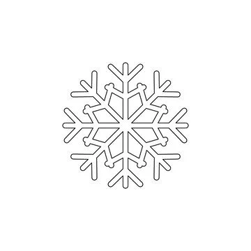 Snowflake icon. Element of winter elements illustration. Thin line illustration 스톡 일러스트