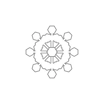 Snowflake icon. Element of winter elements illustration. Thin line illustration Illustrazione stock
