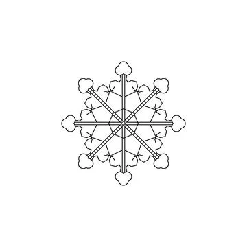 Snowflake icon. Element of winter elements illustration. Thin line illustration Stock Illustration