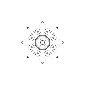 Snowflake icon. Element of winter elements illustration. Thin line illustration Stock Illustration