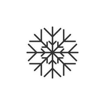 Snowflake icon flat Stock Illustration