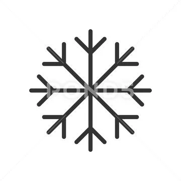 Snowflake icon flat Стоковая иллюстрация