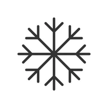 Snowflake icon flat Stock Illustration