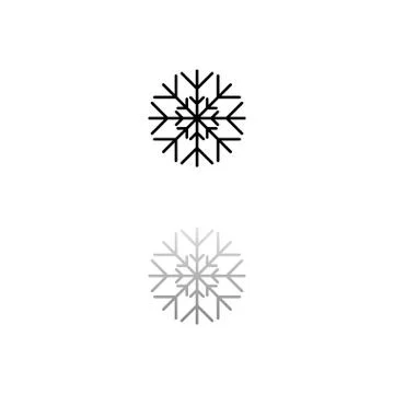Snowflake icon flat Stock Illustration
