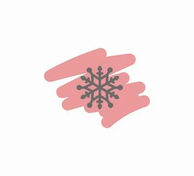 Snowflake Icon. Flat logo of snowflake isolated on white background. New Year Stock Illustration