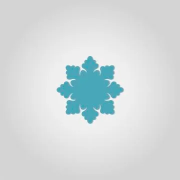 Snowflake Icon. Flat logo of snowflake isolated on white background. New Year Stock Illustration
