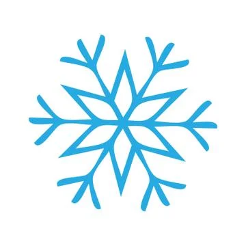 Snowflake Icon graphic. Stock Illustration