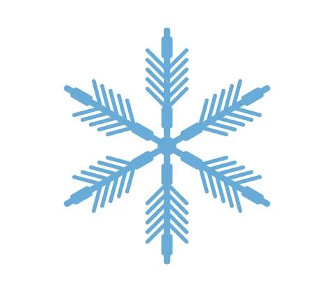 Snowflake icon illustrated in vector on white background Stock Illustration