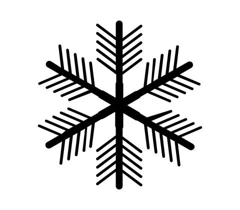 Snowflake icon illustrated in vector on white background Stock Illustration