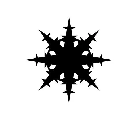 Snowflake icon illustrated in vector on white background Illustrazione stock