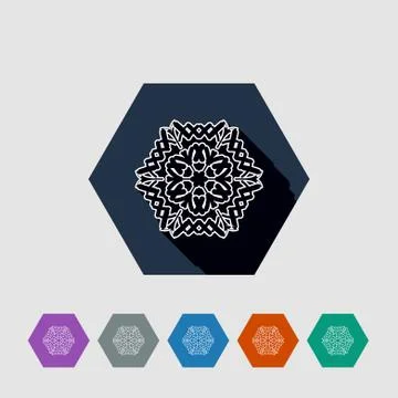 Snowflake icon Illustrazione stock