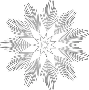 The snowflake icon is insulated against a background. Christmas star Stock Illustration