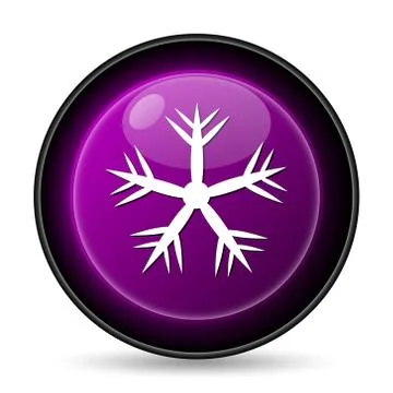 Snowflake icon. Internet button on white background.. Stock Illustration
