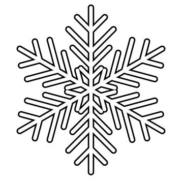 Snowflake icon isolated. Vector illustration for web Stock Illustration