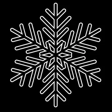 Snowflake icon isolated. Vector illustration for web Stock Illustration