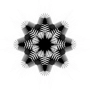 Snowflake icon isolated. Vector illustration for web Stock Illustration