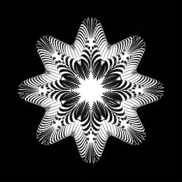 Snowflake icon isolated. Vector illustration for web Stock Illustration