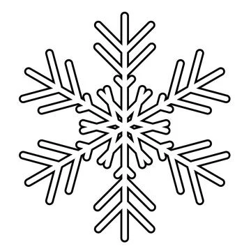 Snowflake icon isolated. Vector illustration for web Stock Illustration