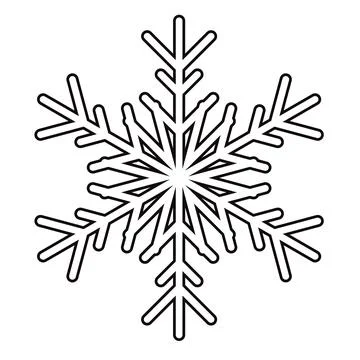 Snowflake icon isolated. Vector illustration for web Stock Illustration
