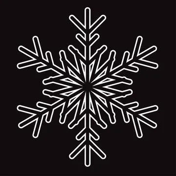 Snowflake icon isolated. Vector illustration for web Stock Illustration