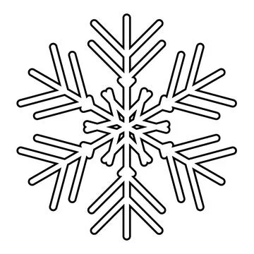 Snowflake icon isolated. Vector illustration for web Stock Illustration