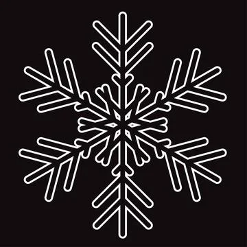 Snowflake icon isolated. Vector illustration for web Stock Illustration