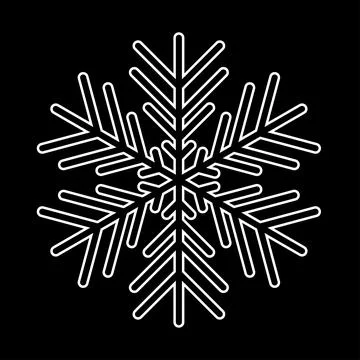 Snowflake icon isolated. Vector illustration for web Stock Illustration