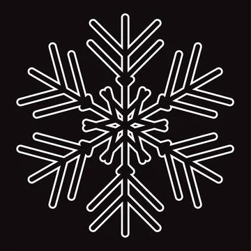 Snowflake icon isolated. Vector illustration for web Stock Illustration