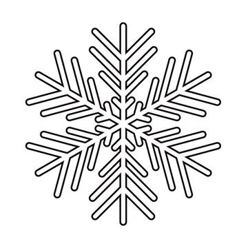 Snowflake icon isolated. Vector illustration for web Stock Illustration