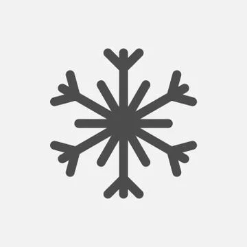 Snowflake icon isolated on white background. Vector illustration. Stock Illustration