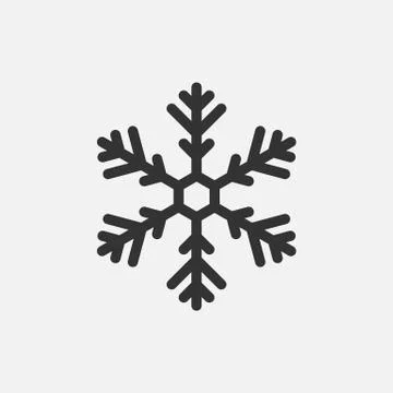 Snowflake icon isolated on white background. Vector illustration. Stock Illustration
