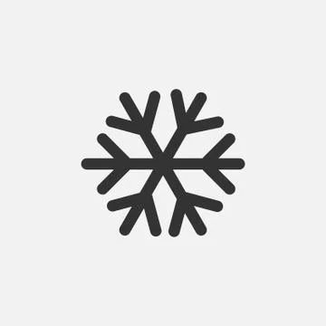 Snowflake icon isolated on white background. Vector illustration. Stock Illustration