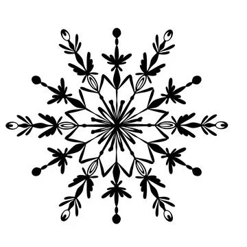 Snowflake icon. Isolated on white background. Vector Stock Illustration