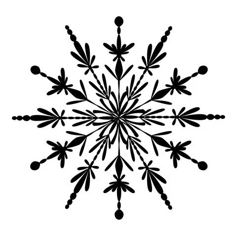 Snowflake icon. Isolated on white background. Vector Stock Illustration