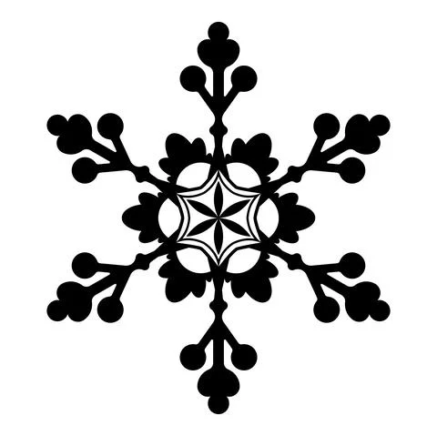 Snowflake icon. Isolated on white background. Vector Stock-Illustration
