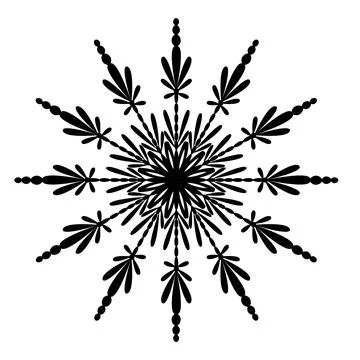 Snowflake icon. Isolated on white background. Vector Stock Illustration