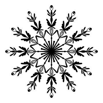 Snowflake icon. Isolated on white background. Vector Stock Illustration