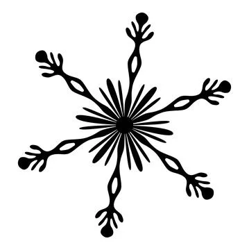Snowflake icon. Isolated on white background. Vector Stock Illustration