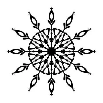 Snowflake icon. Isolated on white background. Vector Stock Illustration