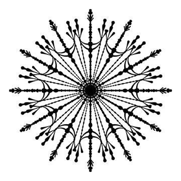 Snowflake icon. Isolated on white background. Vector Stock Illustration