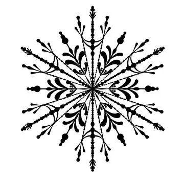 Snowflake icon. Isolated on white background. Vector Stock Illustration