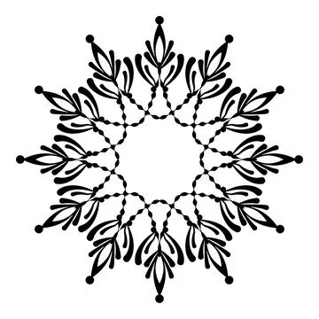 Snowflake icon. Isolated on white background. Vector Stock Illustration