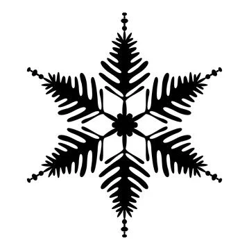 Snowflake icon. Isolated on white background. Vector Stock Illustration