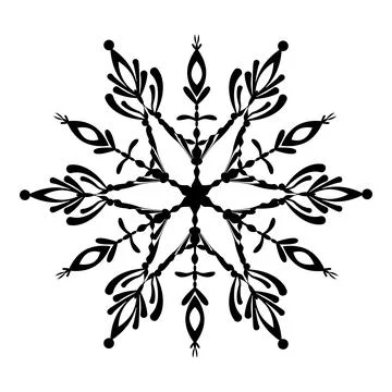 Snowflake icon. Isolated on white background. Vector Stock Illustration