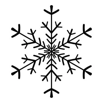Snowflake icon. Isolated on white background. Vector Stock Illustration