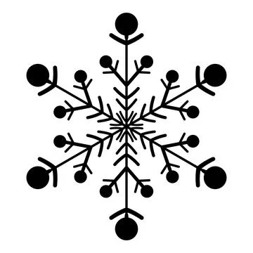 Snowflake icon. Isolated on white background. Vector Stock Illustration